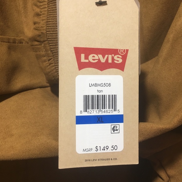 Levi's Faux Suede Varsity Bomber Jacket Men’s XL - Picture 6 of 11